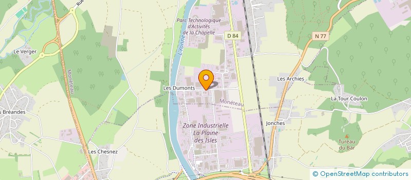 localisation de l'entreprise CEV à MONETEAU