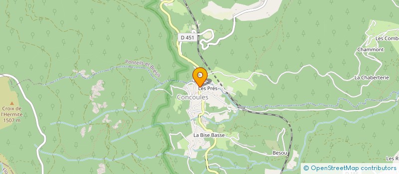 localisation de l'entreprise CEVENNE ACTIVE  CONCOULES