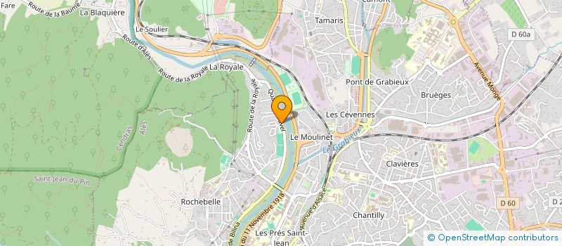 localisation de l'entreprise CEVENNES CONSTRUCTION à ALES