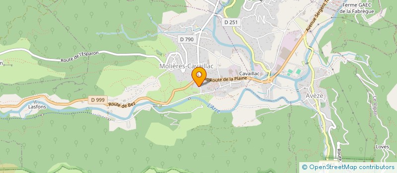 localisation de l'entreprise CEVENNES CONTAINERS ET ASSAINISSEMENT à MOLIERES-CAVAILLAC