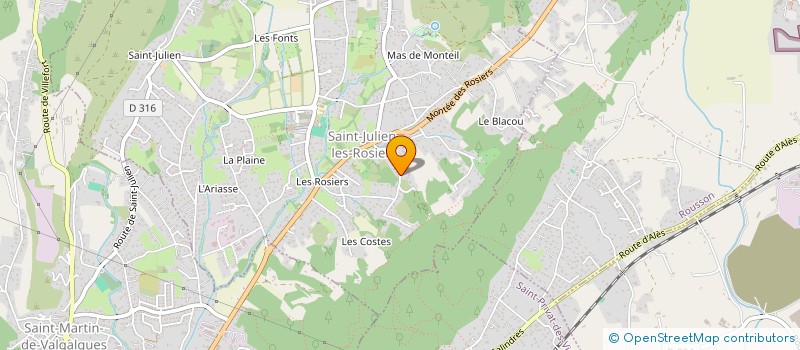 localisation de l'entreprise CEVENNES DISTRIBUTION à SAINT-JULIEN-LES-ROSIERS
