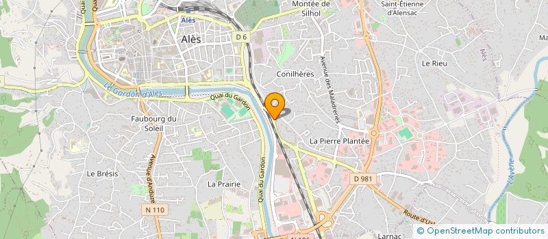 localisation de l'entreprise CEVENNES DISTRIBUTION AUTOMOBILES à ALES