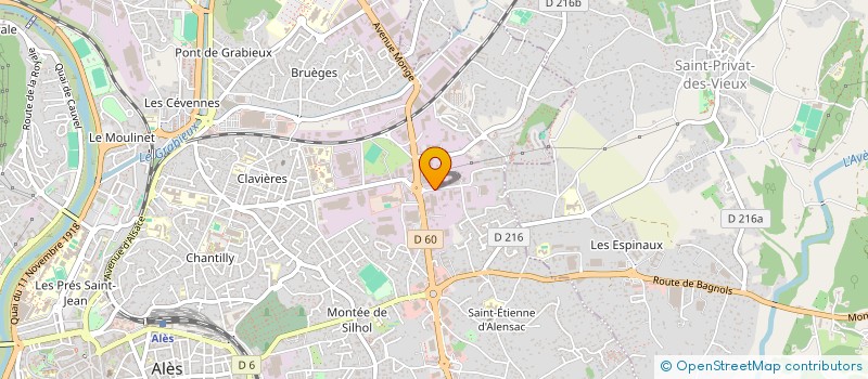 localisation de l'entreprise CEVENNES POIDS LOURDS S.A.S.E. à ALES