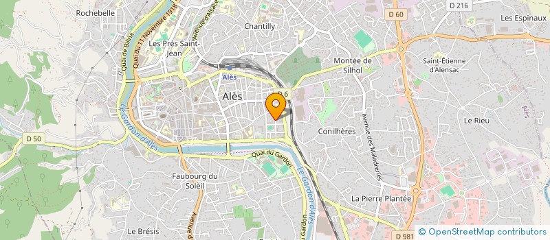 localisation de l'entreprise CEVENNES PROMOTION à ALES