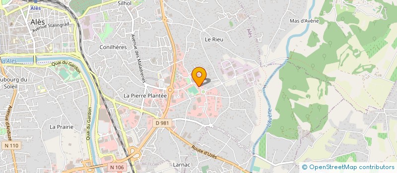 localisation de l'entreprise CEVENOLE AMENAGEMENT INFRAS CONSTRUCTION à ALES