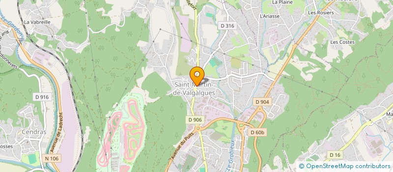 localisation de l'entreprise CEVENOLE D EXPERTISES ET D INGENIERIE à SAINT-MARTIN-DE-VALGALGUES