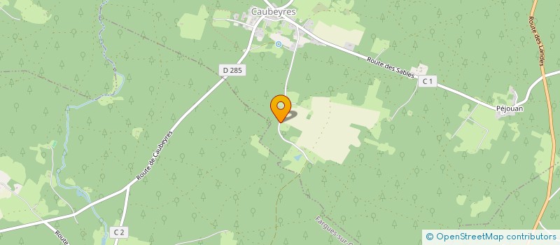 localisation de l'entreprise CEVI  CAUBEYRES