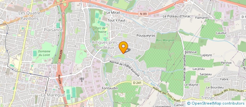 localisation de l'entreprise CEVIDEAL  ARTIGUES-PRES-BORDEAUX