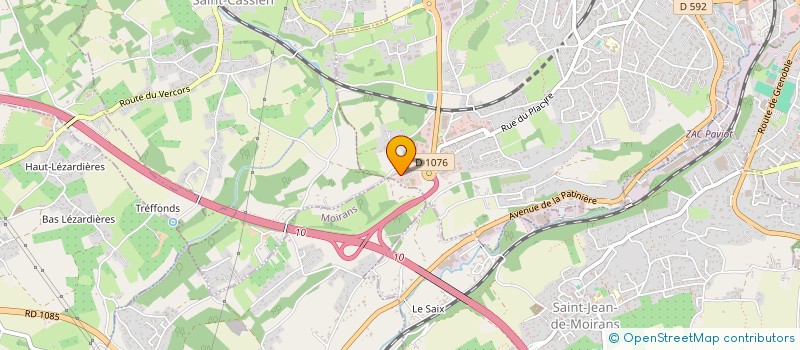 localisation de l'entreprise CEVLAND à VOIRON