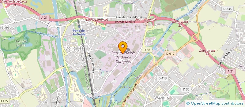 localisation de l'entreprise CEX IMMO à DOUAI