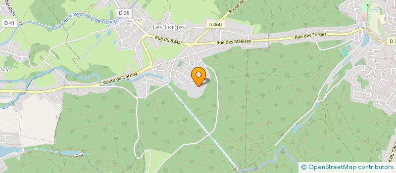 localisation de l'entreprise CEZANNE  LES FORGES