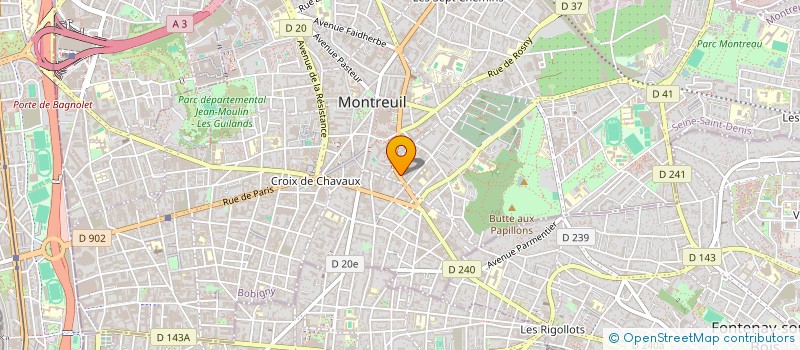 localisation de l'entreprise CEZIGUE ET LES GIRAFES  MONTREUIL