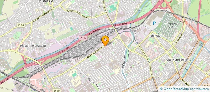 localisation de l'entreprise CF AUTOMOBILES  MULHOUSE