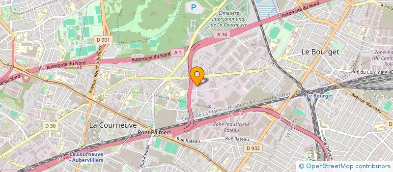 localisation de l'entreprise CF BATIRAMA à LA COURNEUVE