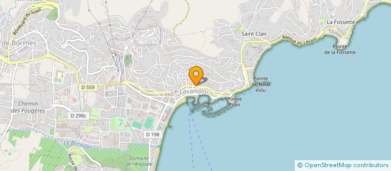 localisation de l'entreprise CF BOIS à LE LAVANDOU