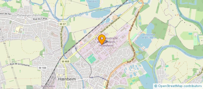 localisation de l'entreprise CF CARRELAGE  BISCHHEIM