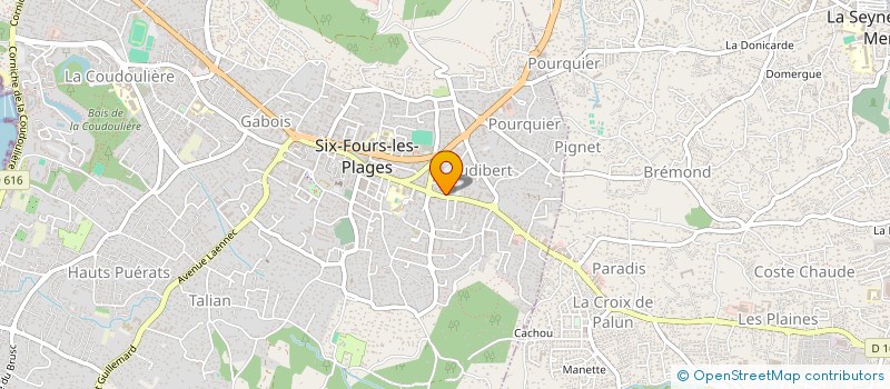 localisation de l'entreprise CF COIFFURE à SIX-FOURS-LES-PLAGES