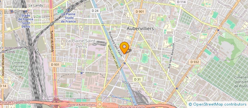 localisation de l'entreprise CF COMPANY à AUBERVILLIERS