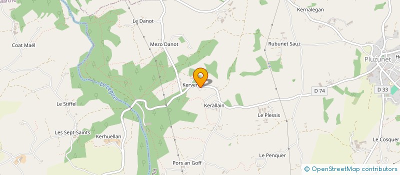 localisation de l'entreprise CF CONSEIL à PLUZUNET