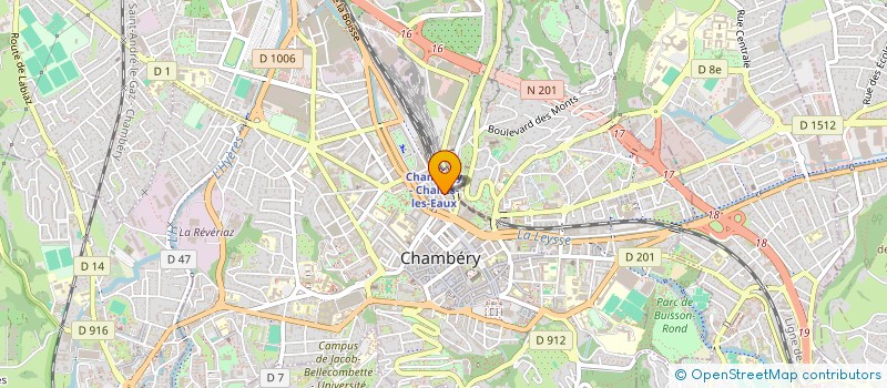 localisation de l'entreprise CF CREATION à CHAMBERY