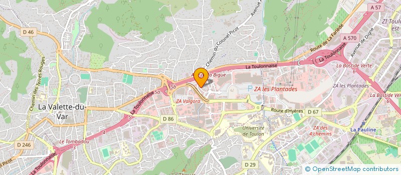 localisation de l'entreprise CF ENTREPRISE à LA VALETTE-DU-VAR