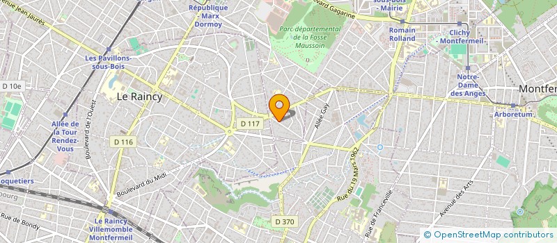 localisation de l'entreprise CF GARAGE à CLICHY-SOUS-BOIS