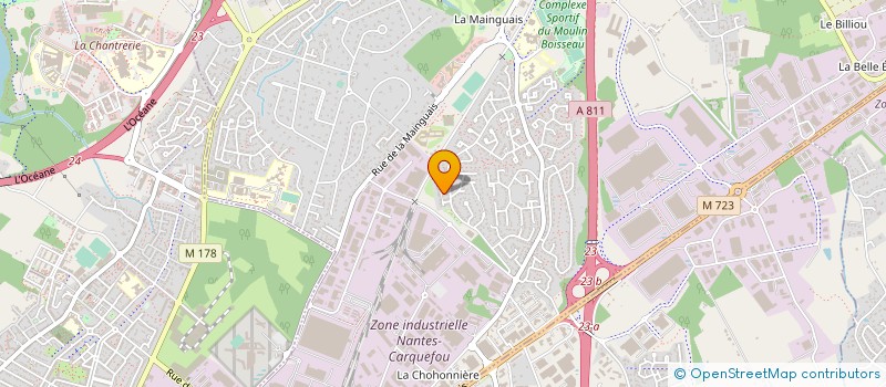 localisation de l'entreprise CF GESTION à CARQUEFOU