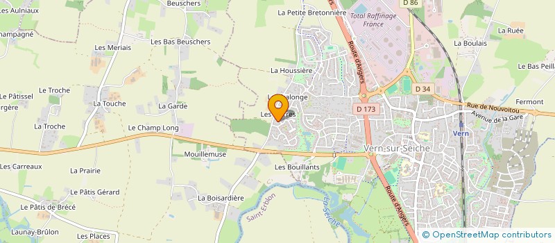 localisation de l'entreprise CF IMMO  VERN-SUR-SEICHE