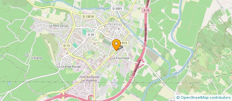 localisation de l'entreprise CF INVEST  PEZENAS