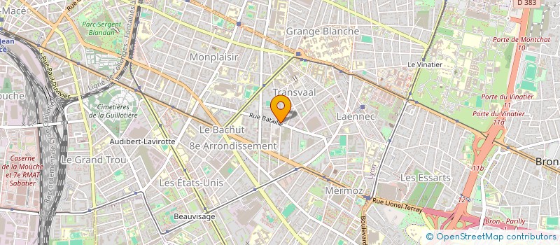 localisation de l'entreprise CF LUMIERE  LYON 8EME