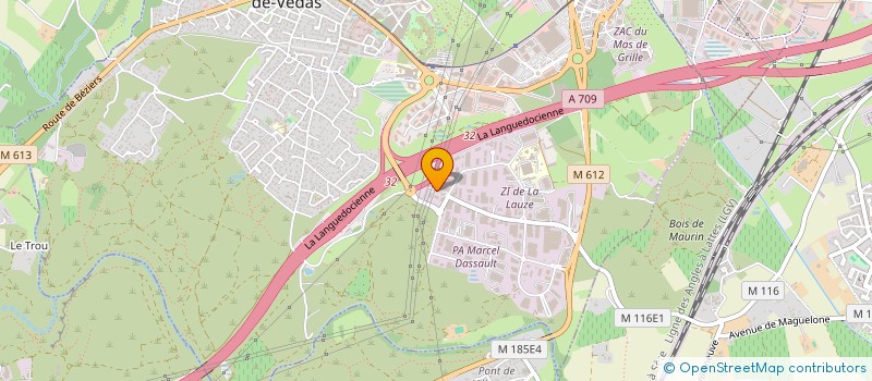 localisation de l'entreprise CF MONTPELLIER à SAINT-JEAN-DE-VEDAS