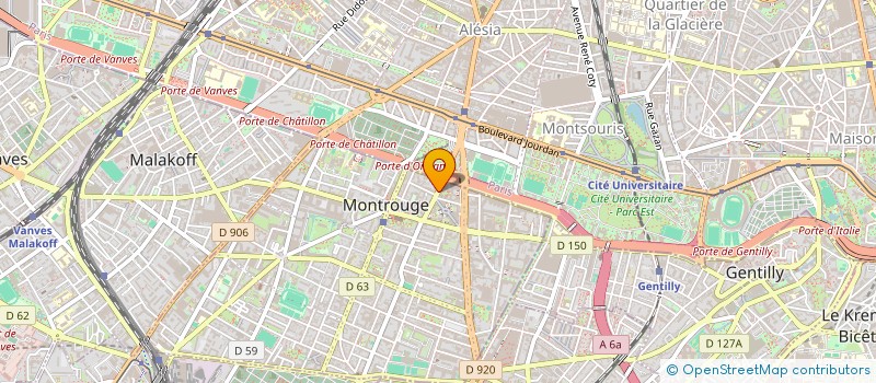 localisation de l'entreprise CF PRODUCTIONS  MONTROUGE