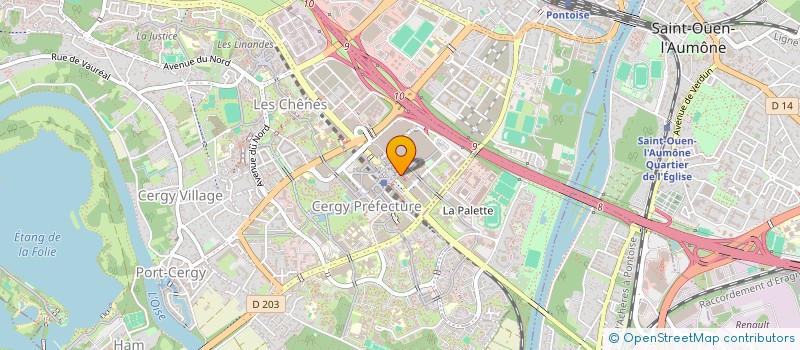 localisation de l'entreprise CF RECRUTEMENT CERGY à CERGY