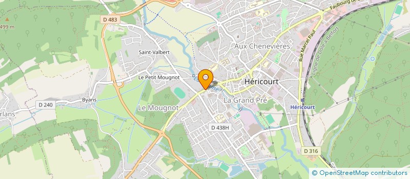 localisation de l'entreprise CF TAXIS  HERICOURT