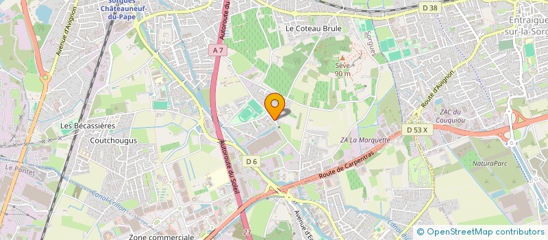 localisation de l'entreprise CF VIGNE  SORGUES