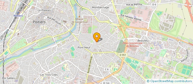 localisation de l'entreprise CF86  POITIERS