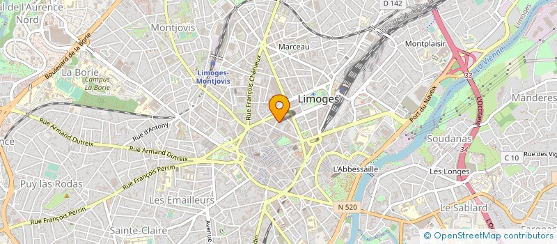 localisation de l'entreprise CFA CERAMIQUE LIMOUSIN à LIMOGES