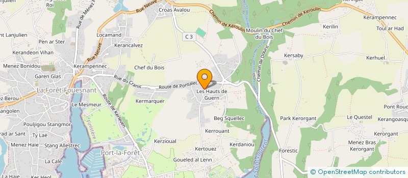 localisation de l'entreprise CFAS  LA FORET-FOUESNANT