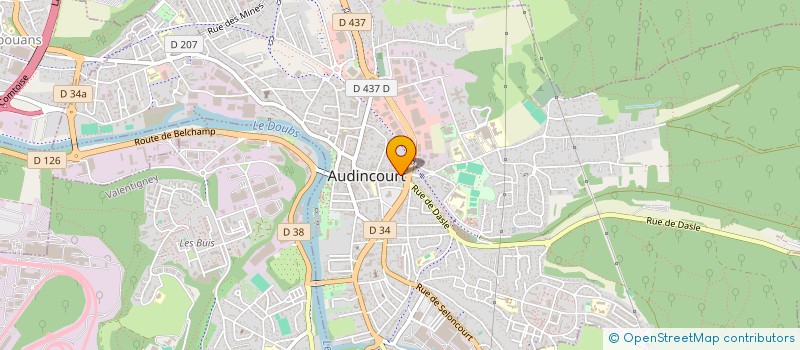 localisation de l'entreprise CFB DISTRIBUTION à AUDINCOURT