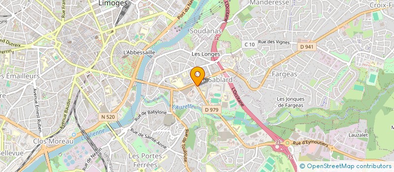 localisation de l'entreprise CFC ASSURANCES à LIMOGES