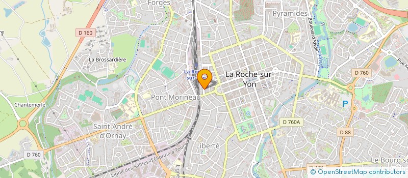 localisation de l'entreprise CFDT INTERCO 85 à LA ROCHE-SUR-YON