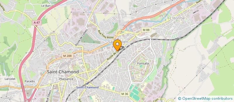 localisation de l'entreprise CFF INVEST à SAINT-CHAMOND