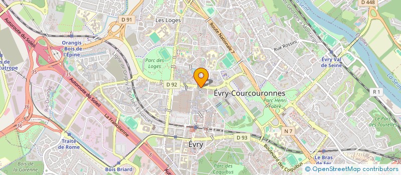 localisation de l'entreprise CFGE à EVRY-COURCOURONNES