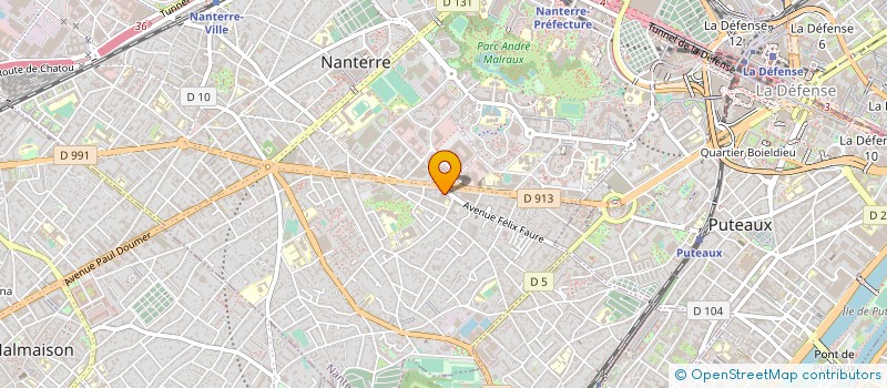 localisation de l'entreprise CFI SECURITE ET ASSISTANCE à NANTERRE