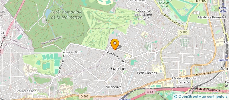 localisation de l'entreprise CFJ STRICHER INVEST à GARCHES