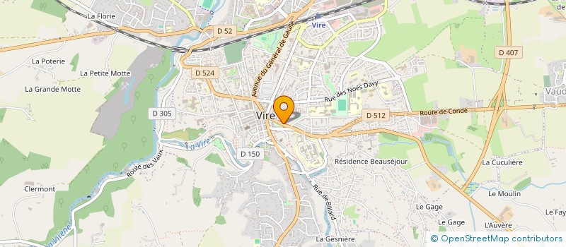 localisation de l'entreprise CFL AUDIOLOGIE  VIRE NORMANDIE