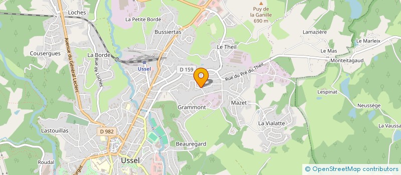 localisation de l'entreprise CFL IMMO à USSEL