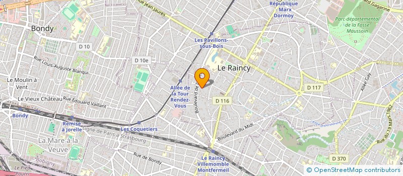localisation de l'entreprise CFO PARTICIPATION à LE RAINCY