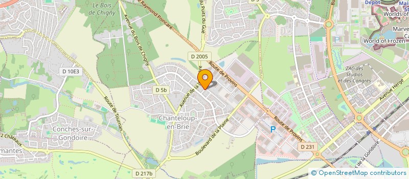 localisation de l'entreprise CFP à CHANTELOUP-EN-BRIE