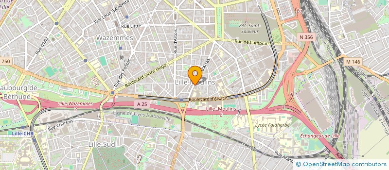 localisation de l'entreprise CFP KINE à LILLE